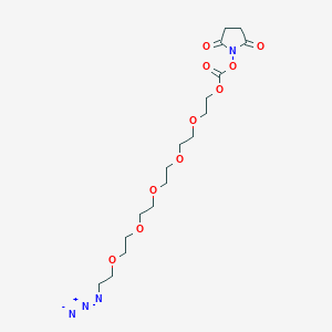 molecular formula C17H28N4O10 B605873 Azido-PEG5-succinimidyl carbonate 