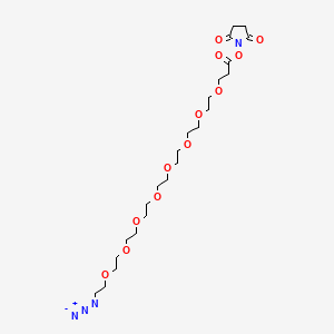 molecular formula C23H40N4O12 B605885 Azido-PEG8-NHS ester 