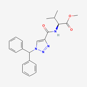molecular formula C22H24N4O3 B6058889 methyl (2S)-2-[(1-benzhydryltriazole-4-carbonyl)amino]-3-methylbutanoate 