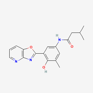molecular formula C18H19N3O3 B6058900 N-(4-HYDROXY-3-METHYL-5-{[1,3]OXAZOLO[4,5-B]PYRIDIN-2-YL}PHENYL)-3-METHYLBUTANAMIDE 