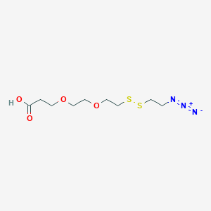 molecular formula C9H17N3O4S2 B605891 Azido-SS-PEG2-acid 