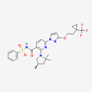 molecular formula C28H32F3N5O4S B605910 Bamocaftor CAS No. 2204245-48-5
