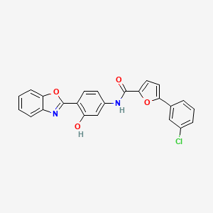 molecular formula C24H15ClN2O4 B6059270 N-[4-(1,3-benzoxazol-2-yl)-3-hydroxyphenyl]-5-(3-chlorophenyl)furan-2-carboxamide 