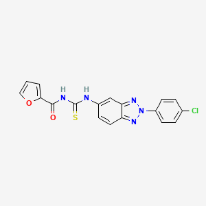 molecular formula C18H12ClN5O2S B6059281 N-{[2-(4-chlorophenyl)-2H-benzotriazol-5-yl]carbamothioyl}furan-2-carboxamide 