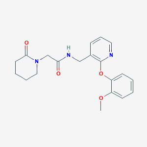 molecular formula C20H23N3O4 B6059285 N-[[2-(2-methoxyphenoxy)pyridin-3-yl]methyl]-2-(2-oxopiperidin-1-yl)acetamide 