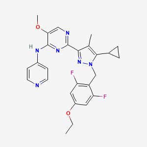 molecular formula C26H26F2N6O2 B605934 BAY-320 