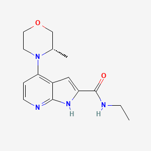 N-ethyl-4-[(3S)-3-methylmorpholin-4-yl]-1H-pyrrolo[2,3-b]pyridine-2-carboxamide