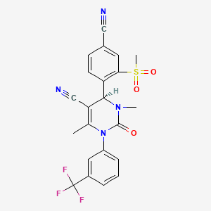 (4S)-4-(4-cyano-2-methylsulfonylphenyl)-3,6-dimethyl-2-oxo-1-[3-(trifluoromethyl)phenyl]-4H-pyrimidine-5-carbonitrile