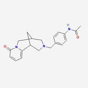 molecular formula C20H23N3O2 B6059636 N-[4-[(6-oxo-7,11-diazatricyclo[7.3.1.02,7]trideca-2,4-dien-11-yl)methyl]phenyl]acetamide 