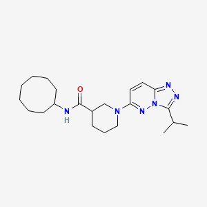 molecular formula C22H34N6O B6060012 N-cyclooctyl-1-[3-(propan-2-yl)[1,2,4]triazolo[4,3-b]pyridazin-6-yl]piperidine-3-carboxamide 