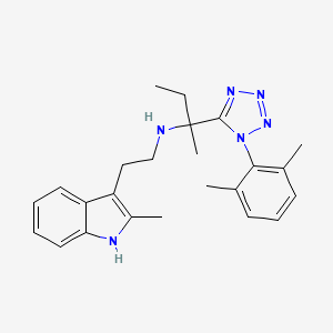 molecular formula C24H30N6 B6060098 N-[1-[1-(2,6-Dimethylphenyl)-1H-tetrazol-5-yl]-1-methylpropyl]-2-methyl-1H-indole-3-ethanamine 