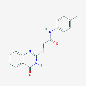 molecular formula C18H17N3O2S B6060169 N-(2,4-dimethylphenyl)-2-[(4-oxo-3H-quinazolin-2-yl)sulfanyl]acetamide 