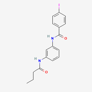 molecular formula C17H17IN2O2 B6060179 N-[3-(butanoylamino)phenyl]-4-iodobenzamide 