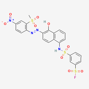 Benzenesulfonyl fluoride, 3-[[[5-hydroxy-6-[[2-(methylsulfonyl)-4-nitrophenyl]azo]-1-naphthalenyl]amino]sulfonyl]-