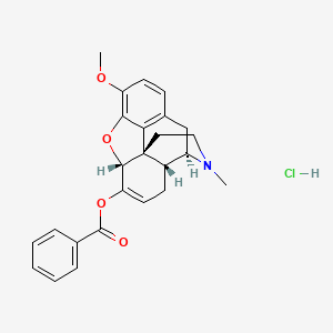 molecular formula C25H26ClNO4 B606022 Benzhydrocodone hydrochloride CAS No. 1379679-42-1