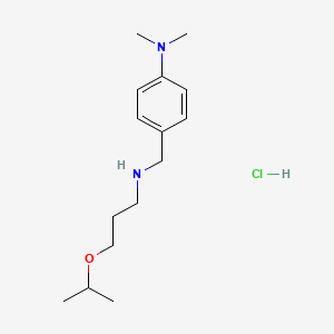 molecular formula C15H27ClN2O B6060261 N,N-dimethyl-4-[(3-propan-2-yloxypropylamino)methyl]aniline;hydrochloride 