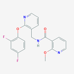 molecular formula C19H15F2N3O3 B6060333 N-[[2-(2,4-difluorophenoxy)pyridin-3-yl]methyl]-2-methoxypyridine-3-carboxamide 
