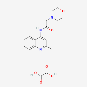 molecular formula C18H21N3O6 B6060360 N-(2-methylquinolin-4-yl)-2-morpholin-4-ylacetamide;oxalic acid 
