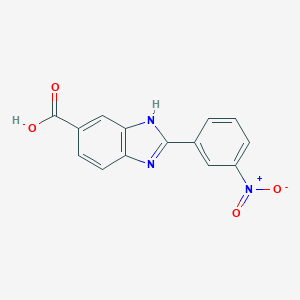 molecular formula C14H9N3O4 B060604 2-(3-Nitrophenyl)-1h-benzimidazole-5-carboxylic acid CAS No. 180197-42-6