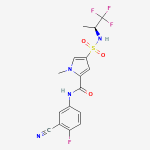 molecular formula C16H14F4N4O3S B606041 Bersacapavir CAS No. 1638266-40-6
