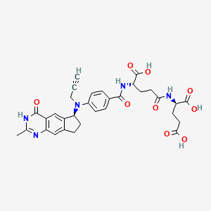 D-Glutamic acid, N-(4-(2-propyn-1-yl((6S)-4,6,7,8-tetrahydro-2-methyl-4-oxo-3H-cyclopenta(g)quinazolin-6-yl)amino)benzoyl)-L-gamma-glutamyl-