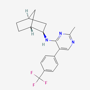 4-Pyrimidinamine, N-(1R,2R,4S)-bicyclo(2.2.1)hept-2-yl-2-methyl-5-(4-(trifluoromethyl)phenyl)-