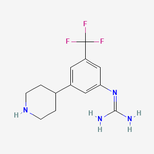 1-[3-Piperidin-4-yl-5-(trifluoromethyl)phenyl]guanidine