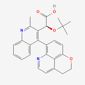 3-Quinolineacetic acid, 4-(2,3-dihydropyrano(4,3,2-de)quinolin-7-yl)-alpha-(1,1-dimethylethoxy)-2-methyl-, (alphaS,4R)-