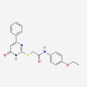 molecular formula C20H19N3O3S B6060791 N-(4-ethoxyphenyl)-2-[(6-oxo-4-phenyl-1H-pyrimidin-2-yl)sulfanyl]acetamide 