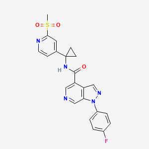 molecular formula C22H18FN5O3S B606088 BI 639667 
