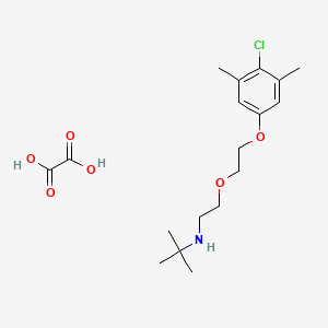 molecular formula C18H28ClNO6 B6060907 N-[2-[2-(4-chloro-3,5-dimethylphenoxy)ethoxy]ethyl]-2-methylpropan-2-amine;oxalic acid 