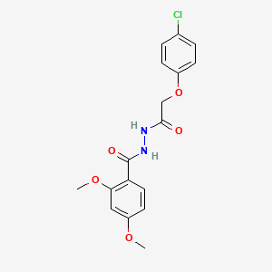molecular formula C17H17ClN2O5 B6061129 N'-[2-(4-chlorophenoxy)acetyl]-2,4-dimethoxybenzohydrazide 