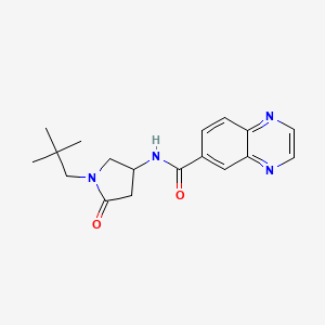 molecular formula C18H22N4O2 B6061135 N-[1-(2,2-dimethylpropyl)-5-oxopyrrolidin-3-yl]quinoxaline-6-carboxamide 