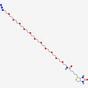 molecular formula C34H64N6O13S B606121 alpha-Biotin-omega-azido 23(ethylene glycol) CAS No. 956494-20-5