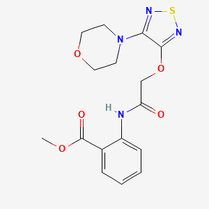 molecular formula C16H18N4O5S B6061222 METHYL 2-(2-{[4-(MORPHOLIN-4-YL)-1,2,5-THIADIAZOL-3-YL]OXY}ACETAMIDO)BENZOATE 