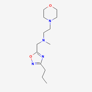 molecular formula C13H24N4O2 B6061271 N-methyl-2-morpholin-4-yl-N-[(3-propyl-1,2,4-oxadiazol-5-yl)methyl]ethanamine 