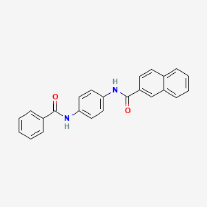 molecular formula C24H18N2O2 B6061554 N-(4-benzamidophenyl)naphthalene-2-carboxamide 