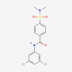 molecular formula C15H14Cl2N2O3S B6061577 N-(3,5-dichlorophenyl)-4-[(dimethylamino)sulfonyl]benzamide 