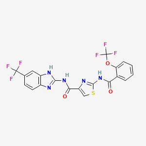 2-{[2-(Trifluoromethoxy)benzoyl]amino}-N-[6-(Trifluoromethyl)-1h-Benzimidazol-2-Yl]-1,3-Thiazole-4-Carboxamide