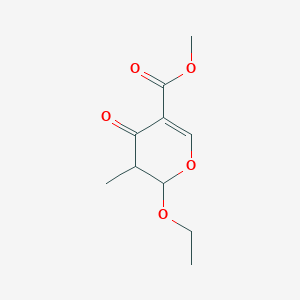 molecular formula C10H14O5 B060616 Methyl 2-ethoxy-3-methyl-4-oxo-2,3-dihydropyran-5-carboxylate CAS No. 184719-43-5