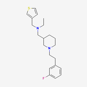 molecular formula C21H29FN2S B6061787 N-[[1-[2-(3-fluorophenyl)ethyl]piperidin-3-yl]methyl]-N-(thiophen-3-ylmethyl)ethanamine 