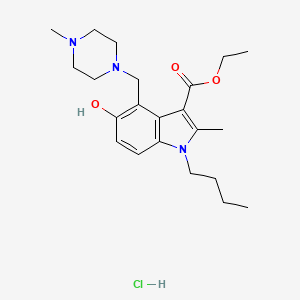molecular formula C22H34ClN3O3 B6061795 Ethyl 1-butyl-5-hydroxy-2-methyl-4-[(4-methylpiperazin-1-yl)methyl]indole-3-carboxylate;hydrochloride 