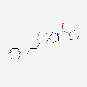 molecular formula C23H34N2O B6061886 Cyclopentyl-[9-(3-phenylpropyl)-2,9-diazaspiro[4.5]decan-2-yl]methanone 