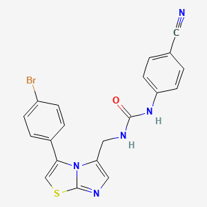 3-{[3-(4-Bromophenyl)imidazo[2,1-b][1,3]thiazol-5-yl]methyl}-1-(4-cyanophenyl)urea