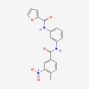 molecular formula C19H15N3O5 B6061958 N-[3-[(4-methyl-3-nitrobenzoyl)amino]phenyl]furan-2-carboxamide 