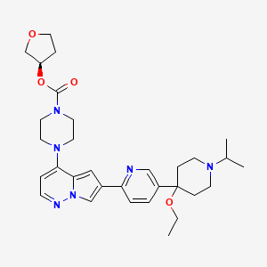 (R)-Tetrahydrofuran-3-yl 4-(6-(5-(4-ethoxy-1-isopropylpiperidin-4-yl)pyridin-2-yl)pyrrolo[1,2-b]pyridazin-4-yl)piperazine-1-carboxylate