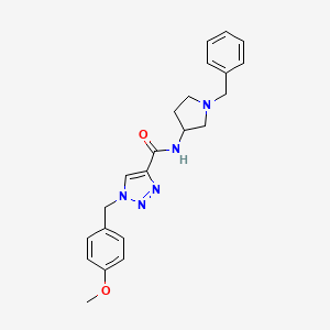 molecular formula C22H25N5O2 B6062183 N-(1-benzylpyrrolidin-3-yl)-1-[(4-methoxyphenyl)methyl]triazole-4-carboxamide 