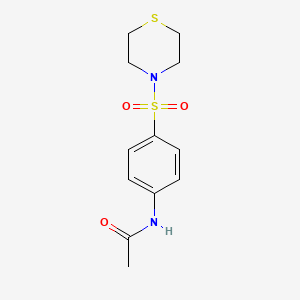 molecular formula C12H16N2O3S2 B6062197 N-[4-(THIOMORPHOLINE-4-SULFONYL)PHENYL]ACETAMIDE 
