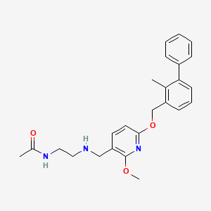 molecular formula C25H29N3O3 B606222 N-{2-[({2-Methoxy-6-[(2-Methyl[1,1'-Biphenyl]-3-Yl)methoxy]pyridin-3-Yl}methyl)amino]ethyl}acetamide CAS No. 1675203-84-5