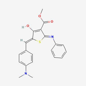 molecular formula C21H20N2O3S B6062254 methyl (5Z)-5-[4-(dimethylamino)benzylidene]-4-oxo-2-(phenylamino)-4,5-dihydrothiophene-3-carboxylate 